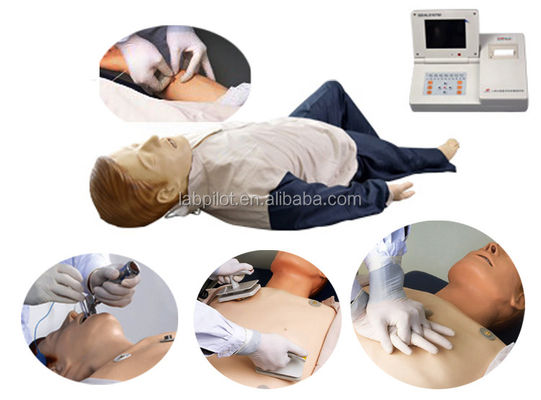 Manikin para treinamento de emergência CPR Intubation Defibrillação e injecção intravenosa