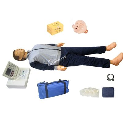 Modelo de ensino de ressuscitação de grande LCD de manequim humano realista para treinamento de RCP de adultos