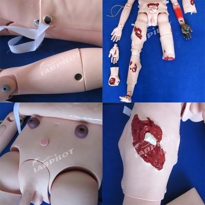 Manikino de enfermagem abrangente para tratamento de trauma e tratamento de feridas em tamanho humano