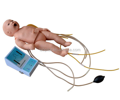 RCP neonatal e manequim de enfermagem para simulação de ELA pediátrica na ciência médica
