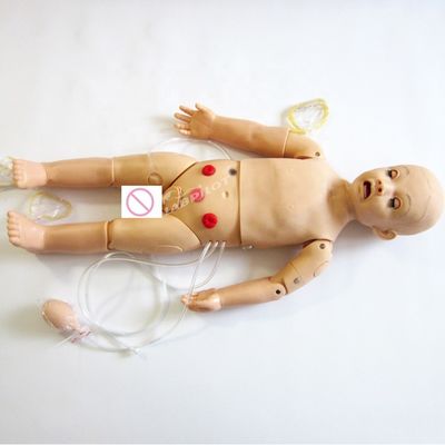 Formação de primeiros socorros e simulador de auscultação de tamanho humano para criança de 1 ano PALS