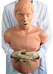 Treinamento de primeiros socorros para adultos em PVC Obstrução das vias aéreas Manikin para treinamento de asfixia