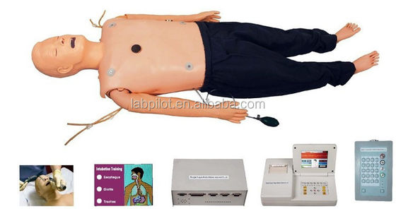 Manikin para treinamento de suporte de vida avançado CPR AED ECG intubação simulador de primeiros socorros