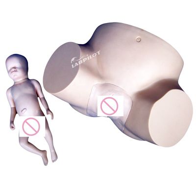 Simulador de parto de escolas de vácuo com boneca de bebê macia e tamanho humano