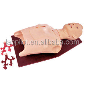 Treinamento de cuidados com pacientes Broncoscopia médica e simulador de intubação com alarmes