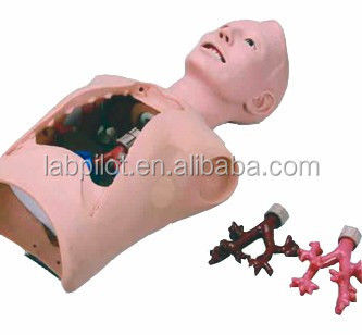 Treinamento de cuidados com pacientes Broncoscopia médica e simulador de intubação com alarmes
