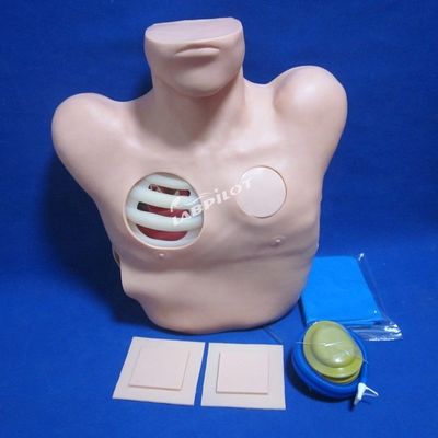 Manikin de descompressão de pneumotórax de PVC avançado para simulação artificial de hidrotórax