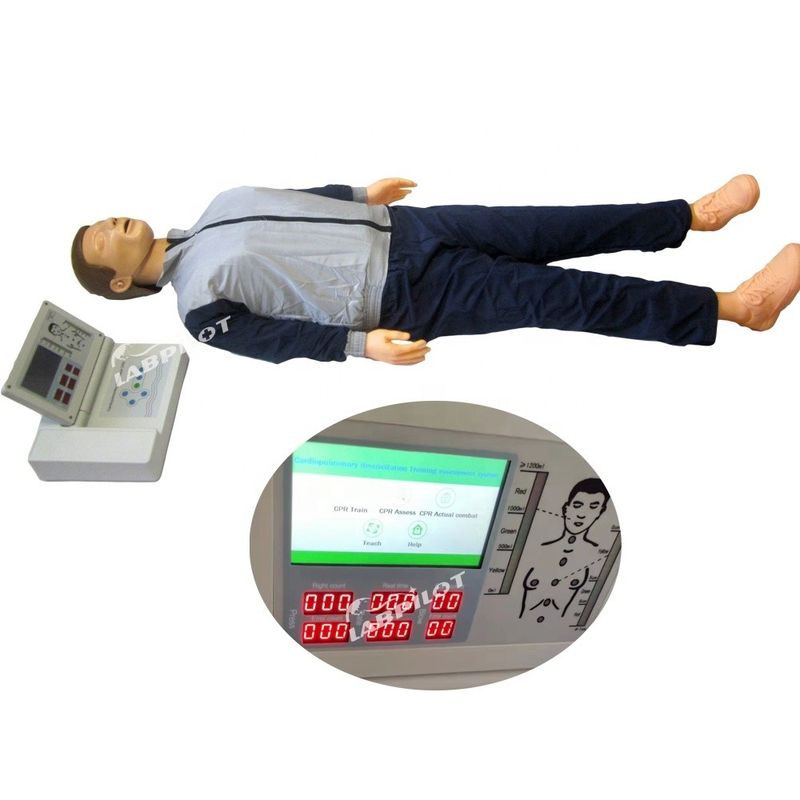 Manikin CPR avançado com impressora para treinamento médico de primeiros socorros boneca fictícia e PVC