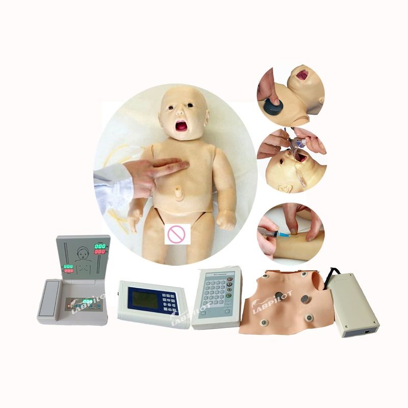 Simulação realista da pele PALS Manikin de bebê recém-nascido para auscultação e treinamento ECG