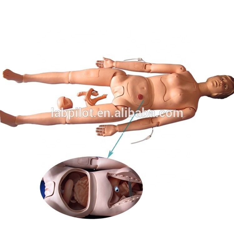 Tamanho de vida humana Manikinha de enfermagem para pacientes Demonstração de cuidados corpo inteiro Feminino