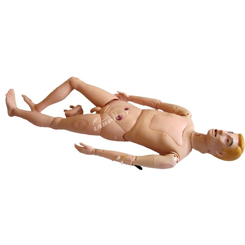 PVC avançado de tamanho humano multifuncional masculino de treinamento de enfermagem manequim para treinamento